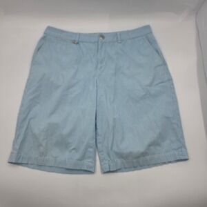 LRL Lauren Active Ralph Lauren Petite 8 Blue White Seersucker Bermuda Shorts Co